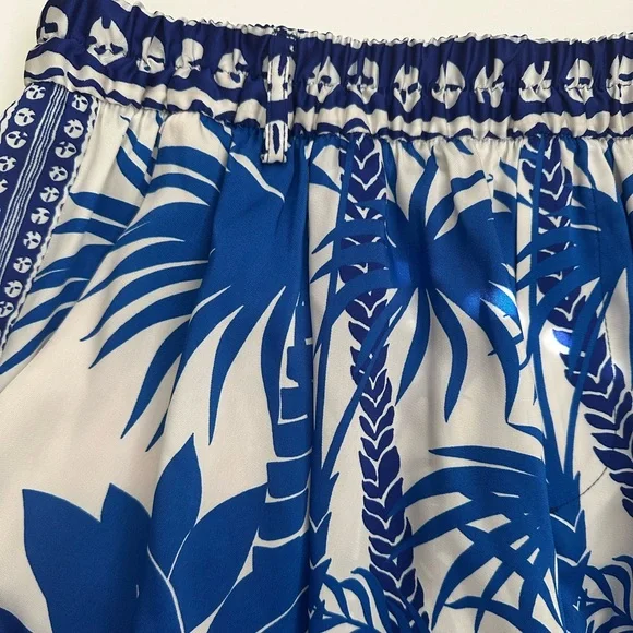 ZARA PARADISE PALM TREE SHORT BLUE/WHITE - Picture 4 of 6